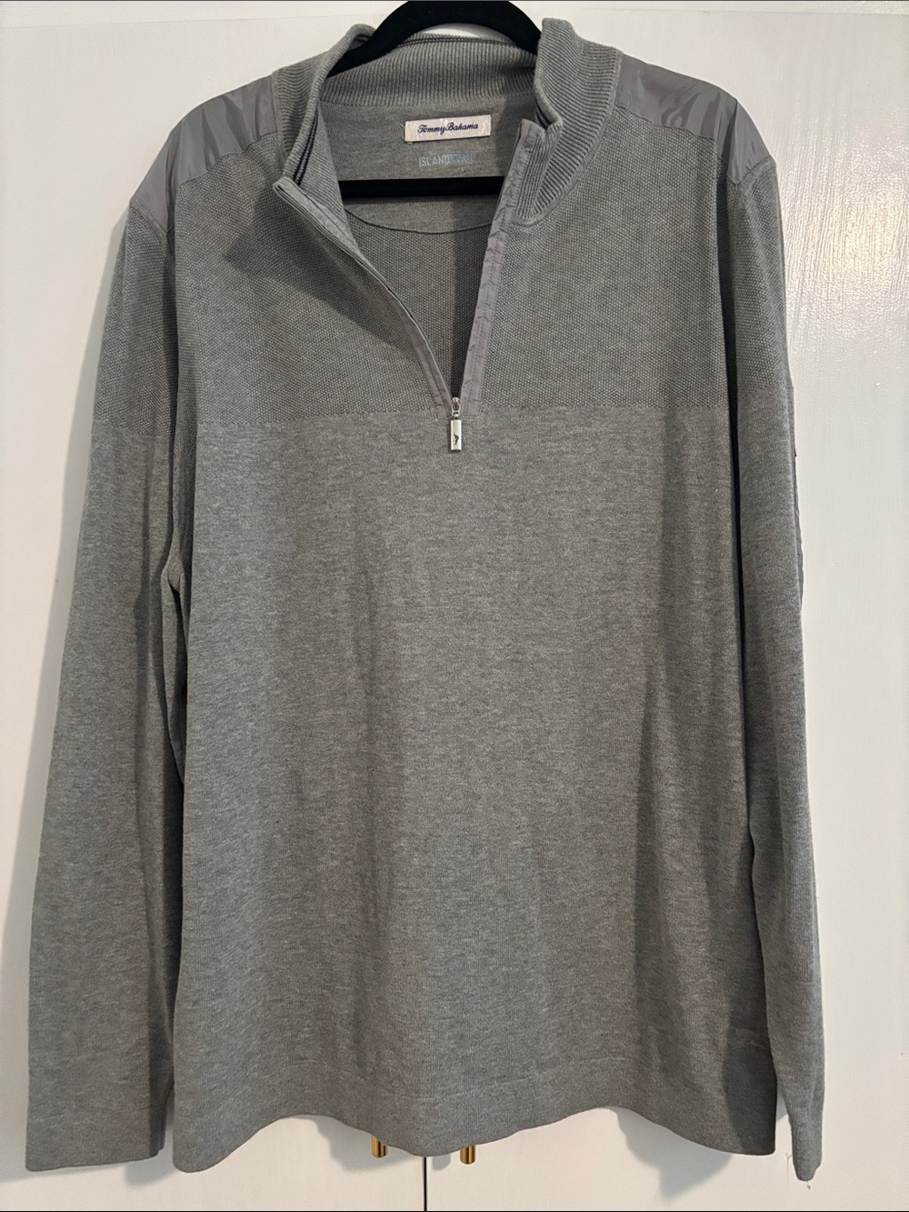 Tommy Bahama Light Gray Quarter-Zip Pullover